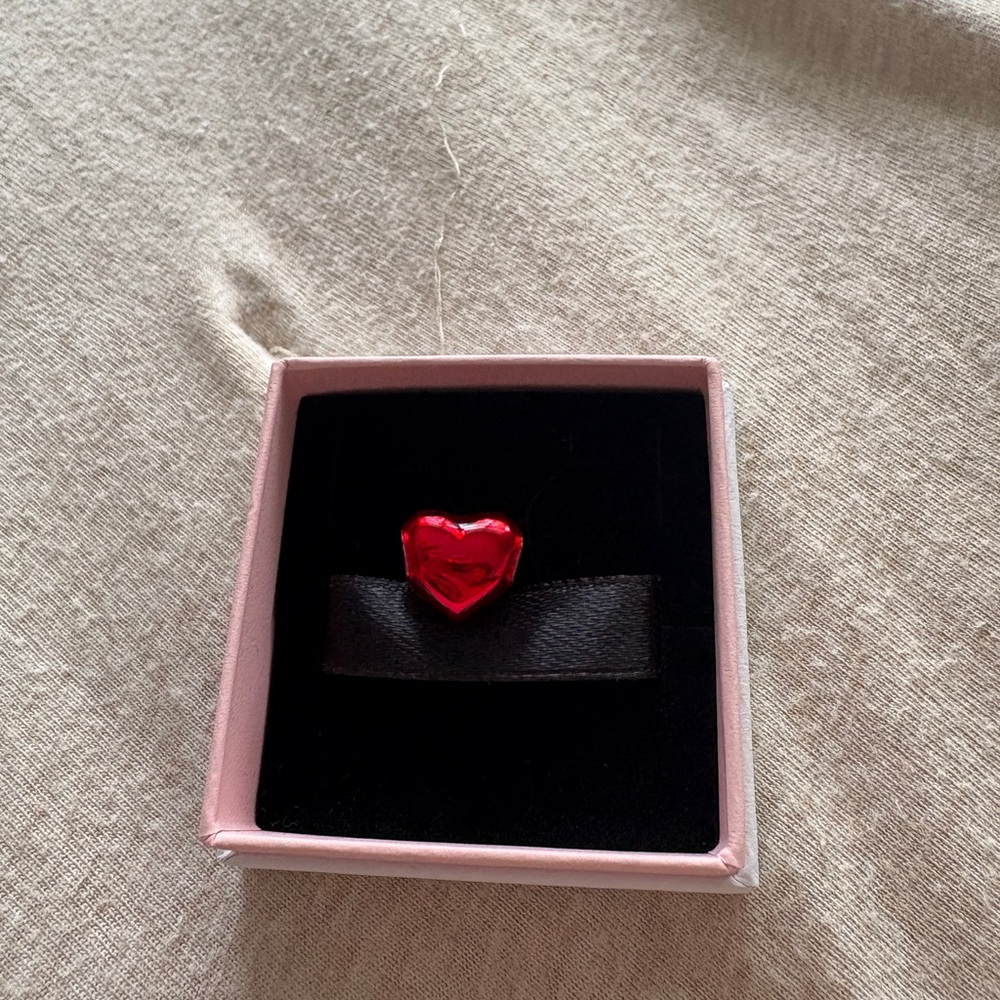 Heart-Shaped Red Pendant Necklace